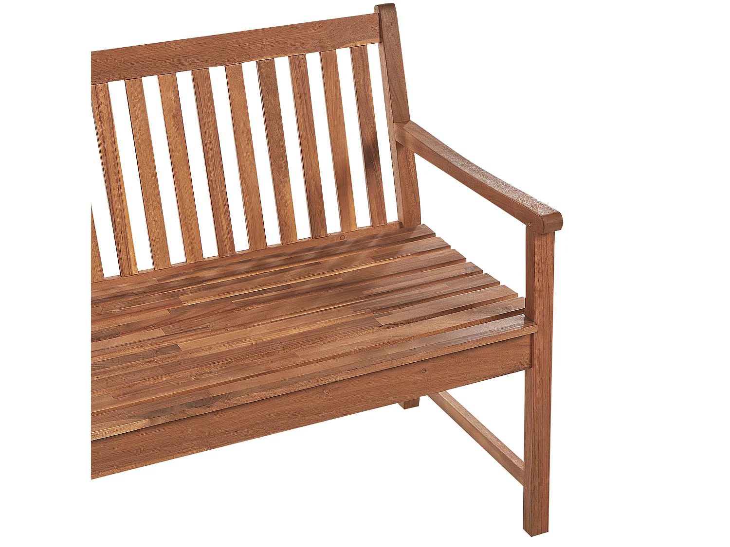 Banc avec coussin d'assise VIVARA 180 cm Bois d'acacia certifié Rouge foncé