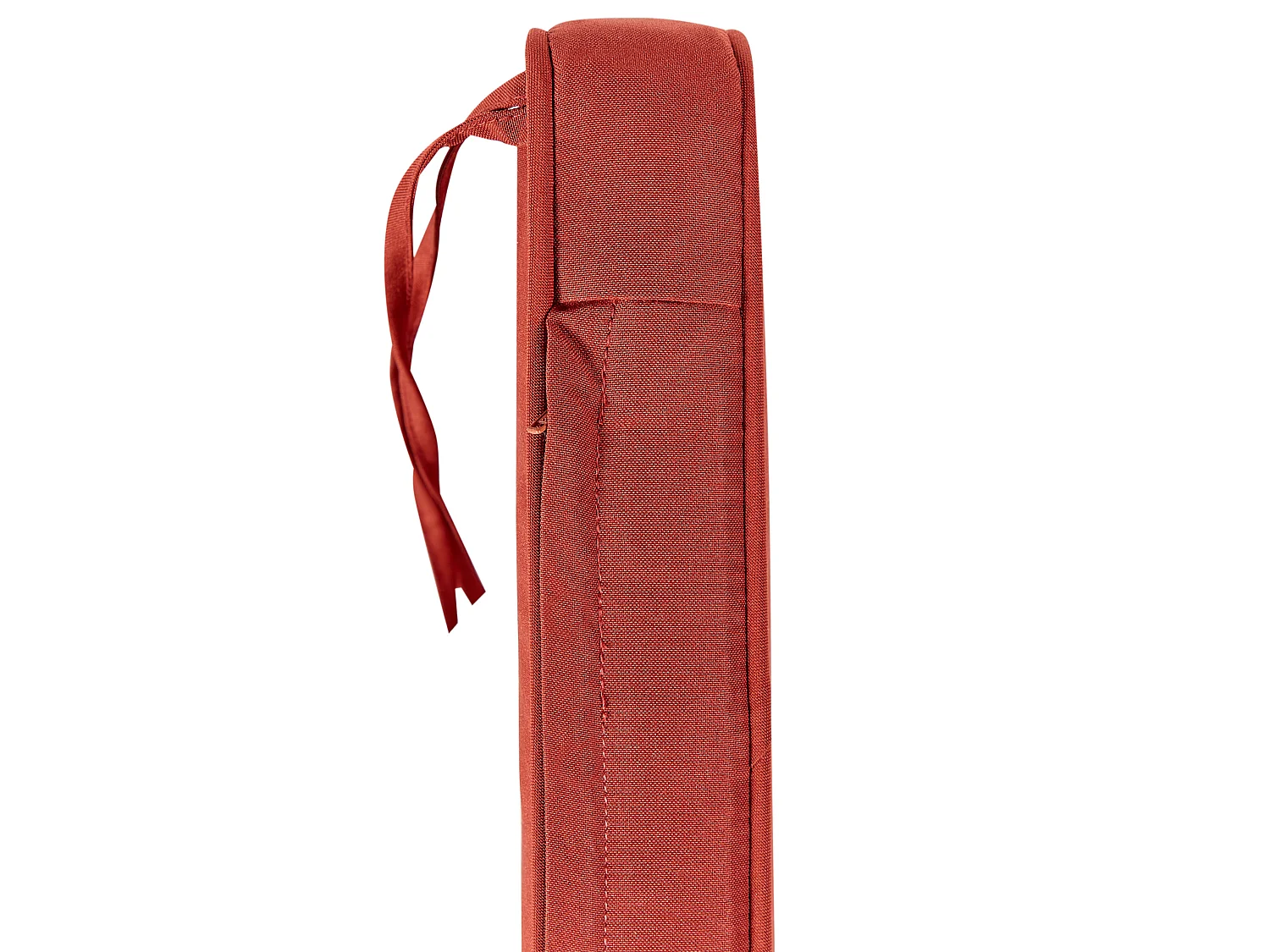 Banc avec coussin d'assise SOVANA 120 cm avec rangement Acacia Rouge
