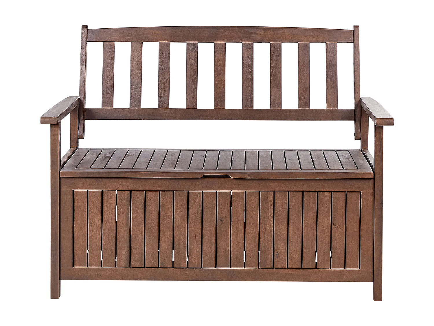 Banc de jardin SOVANA 120 cm avec rangement Acacia Marron foncé