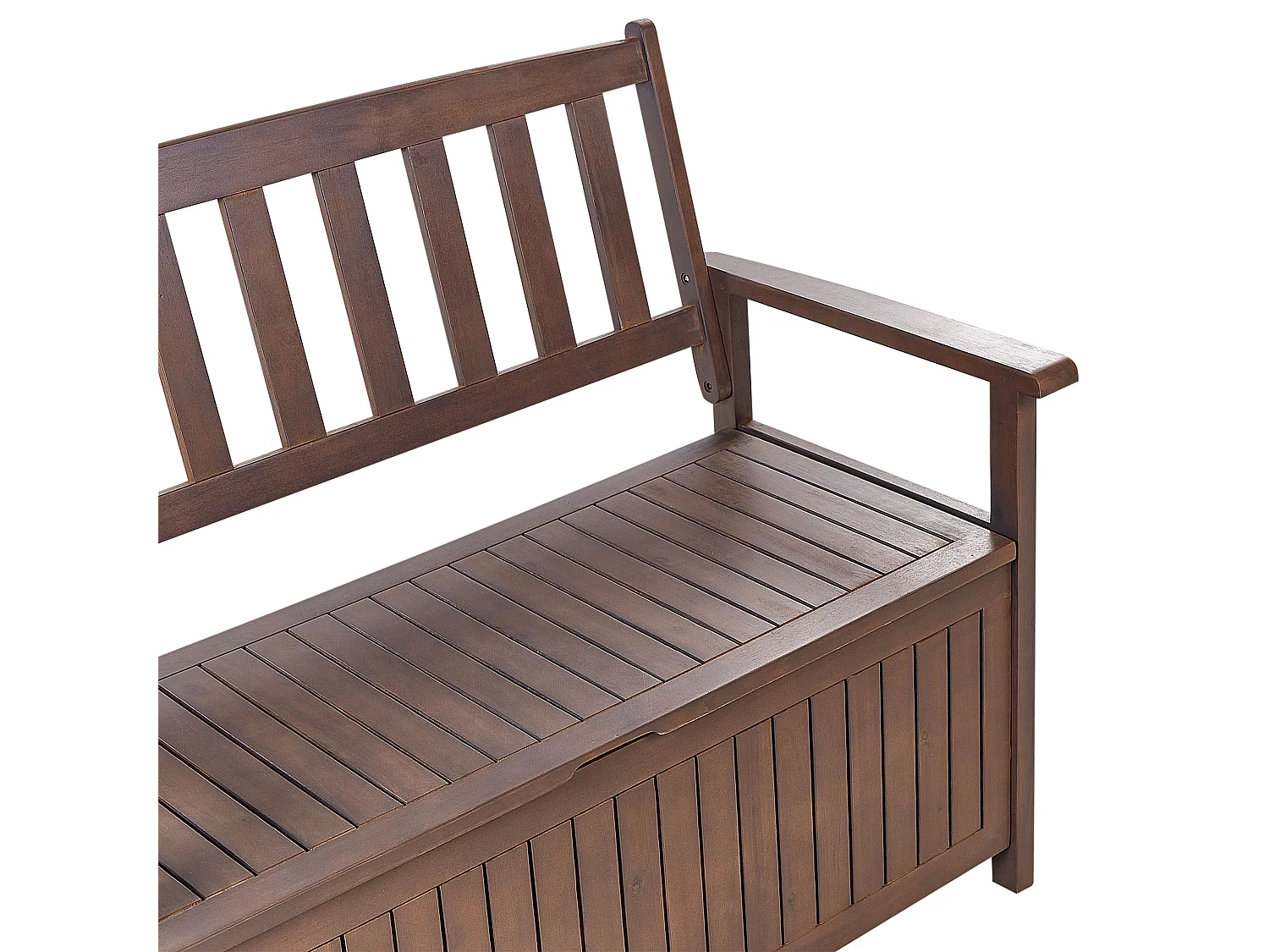 Banc de jardin SOVANA 120 cm avec rangement Acacia Marron foncé