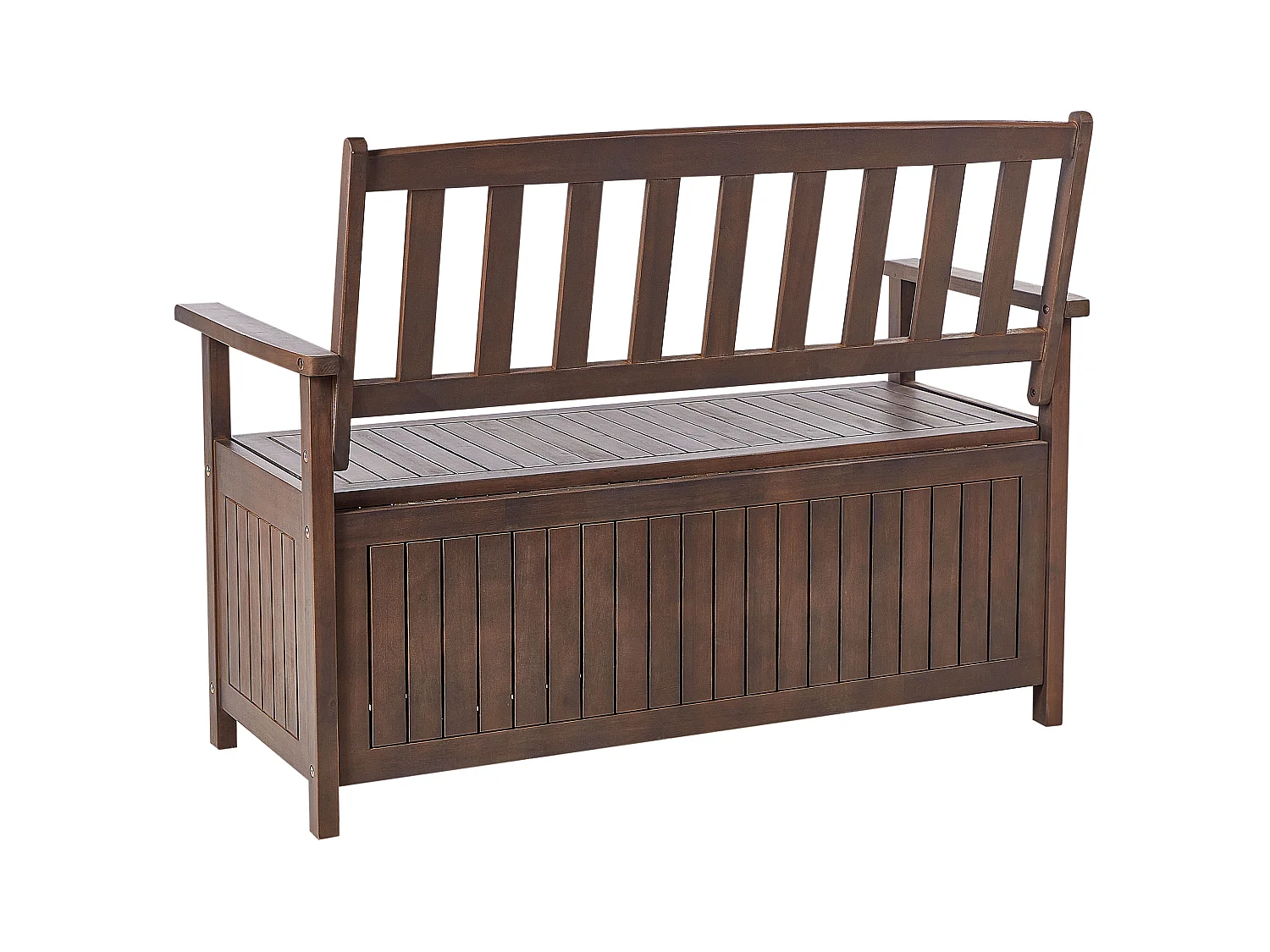 Banc de jardin SOVANA 120 cm avec rangement Acacia Marron foncé