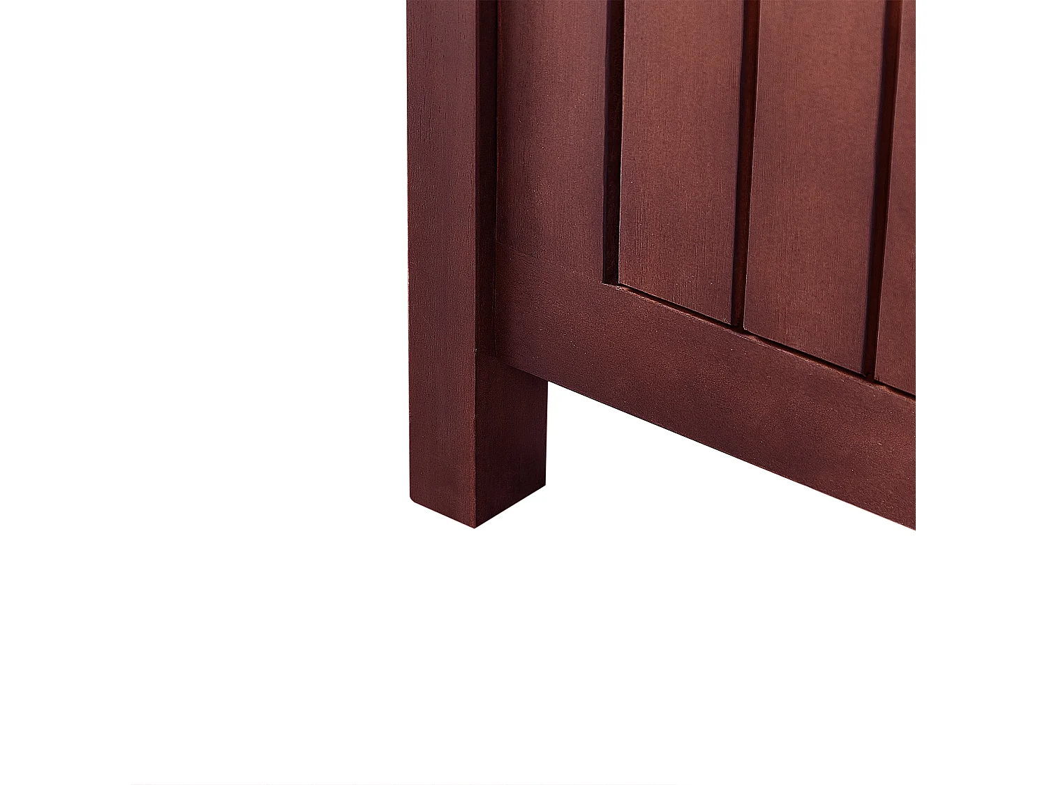 Gartenbank SOVANA 120 cm mit Stauraum Akazienholz Dunkelrot