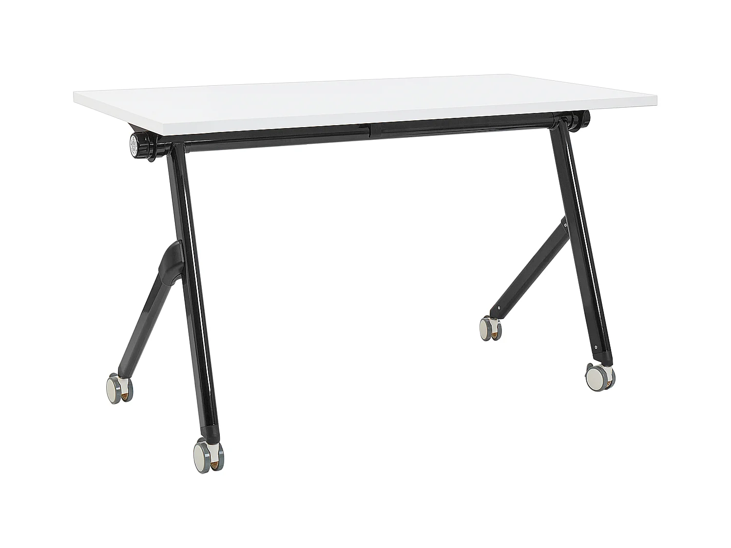 Bureau pliable BENDI Blanc 120 cm 60 cm avec roues