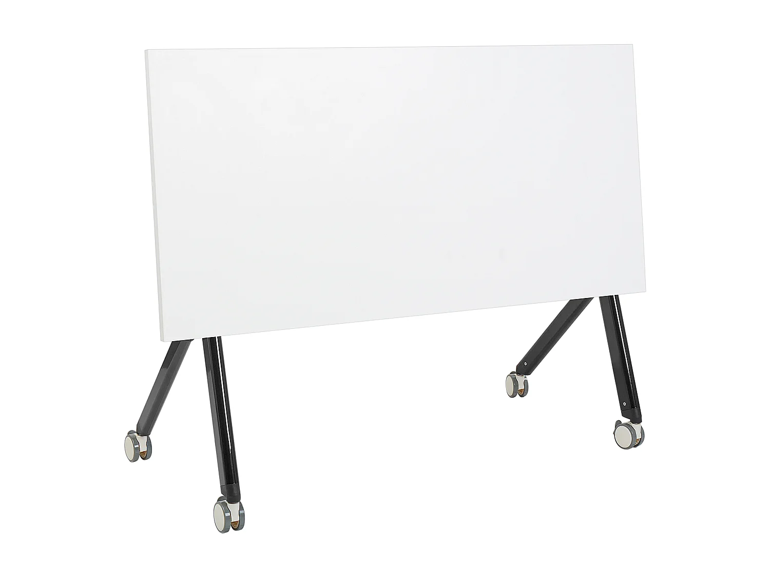 Schreibtisch weiß / schwarz 120x60 cm klappbar mit Rollen modern Bendi