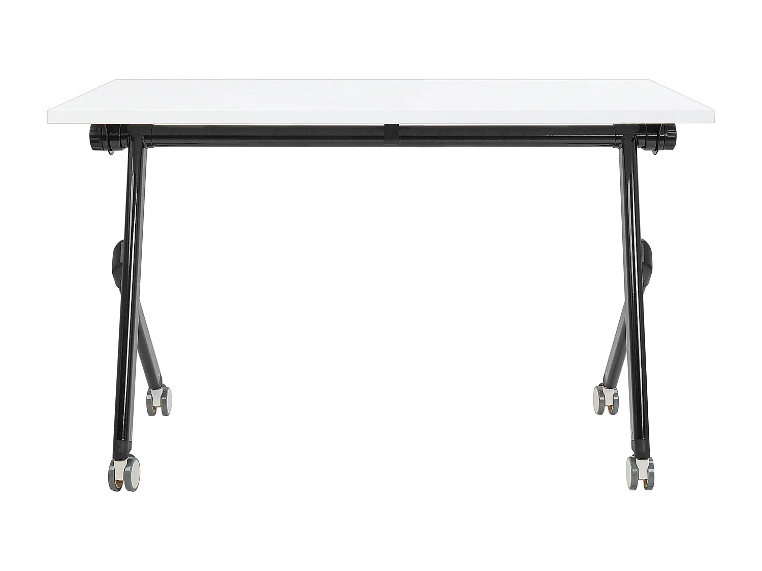 Schreibtisch weiß / schwarz 120x60 cm klappbar mit Rollen modern Bendi