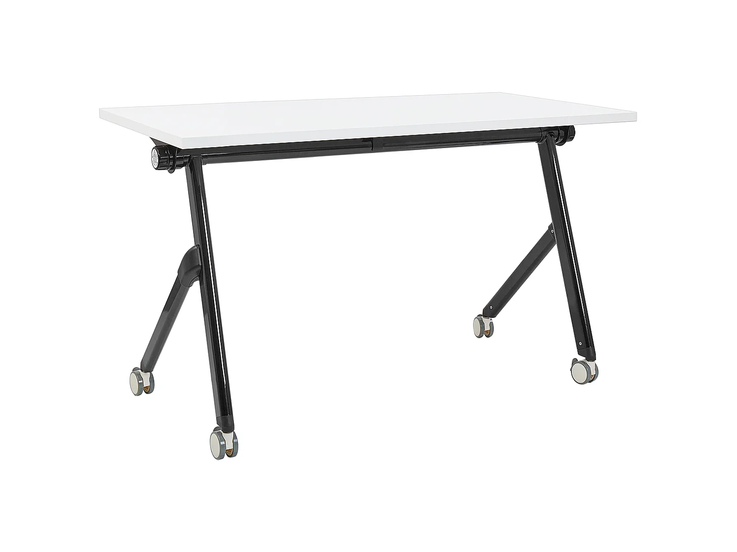 Bureau pliable BENDI Blanc 120 cm 60 cm avec roues