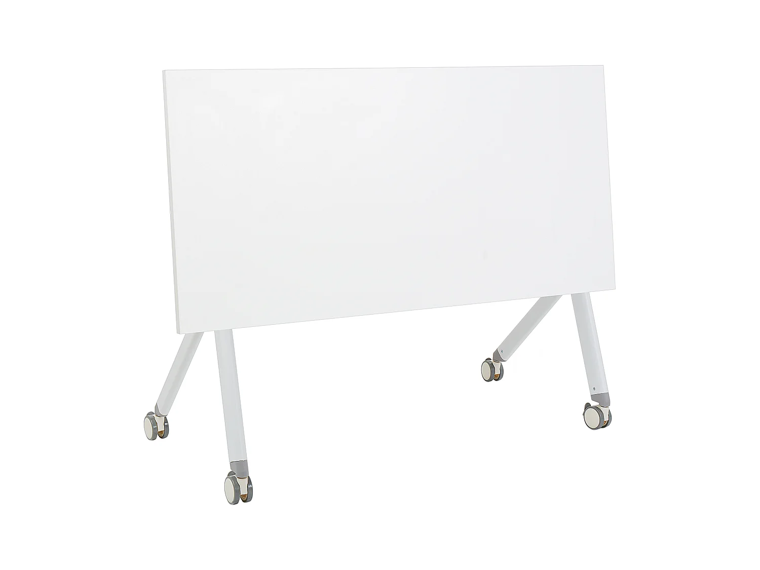 Bureau pliable BENDI Blanc 120 cm 60 cm avec roues