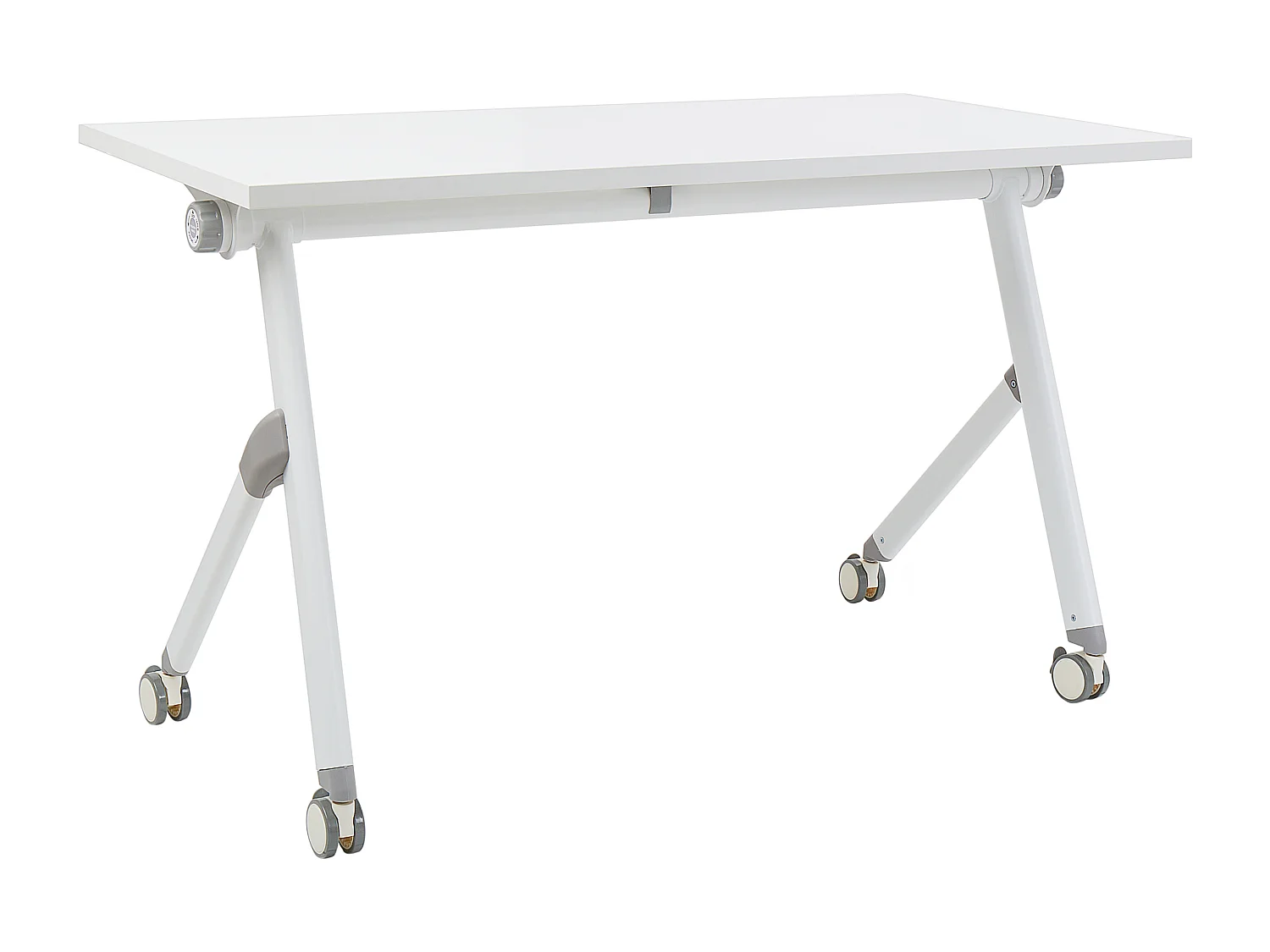 Bureau pliable BENDI Blanc 120 cm 60 cm avec roues