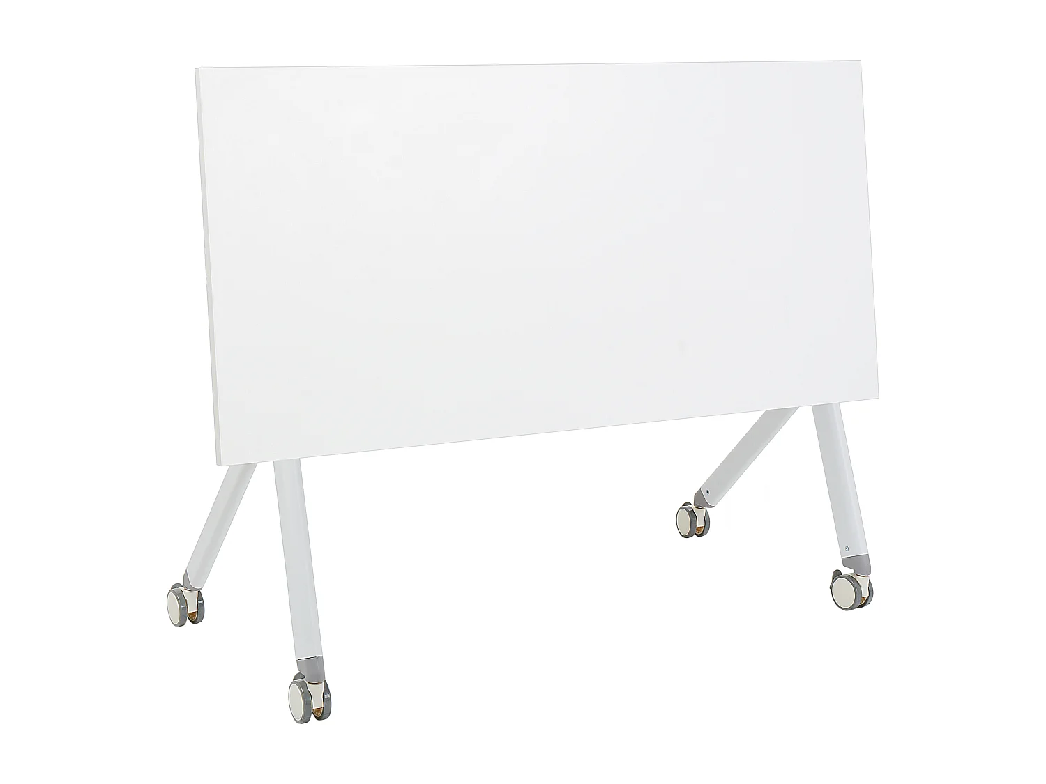 Bureau pliable BENDI Blanc 120 cm 60 cm avec roues
