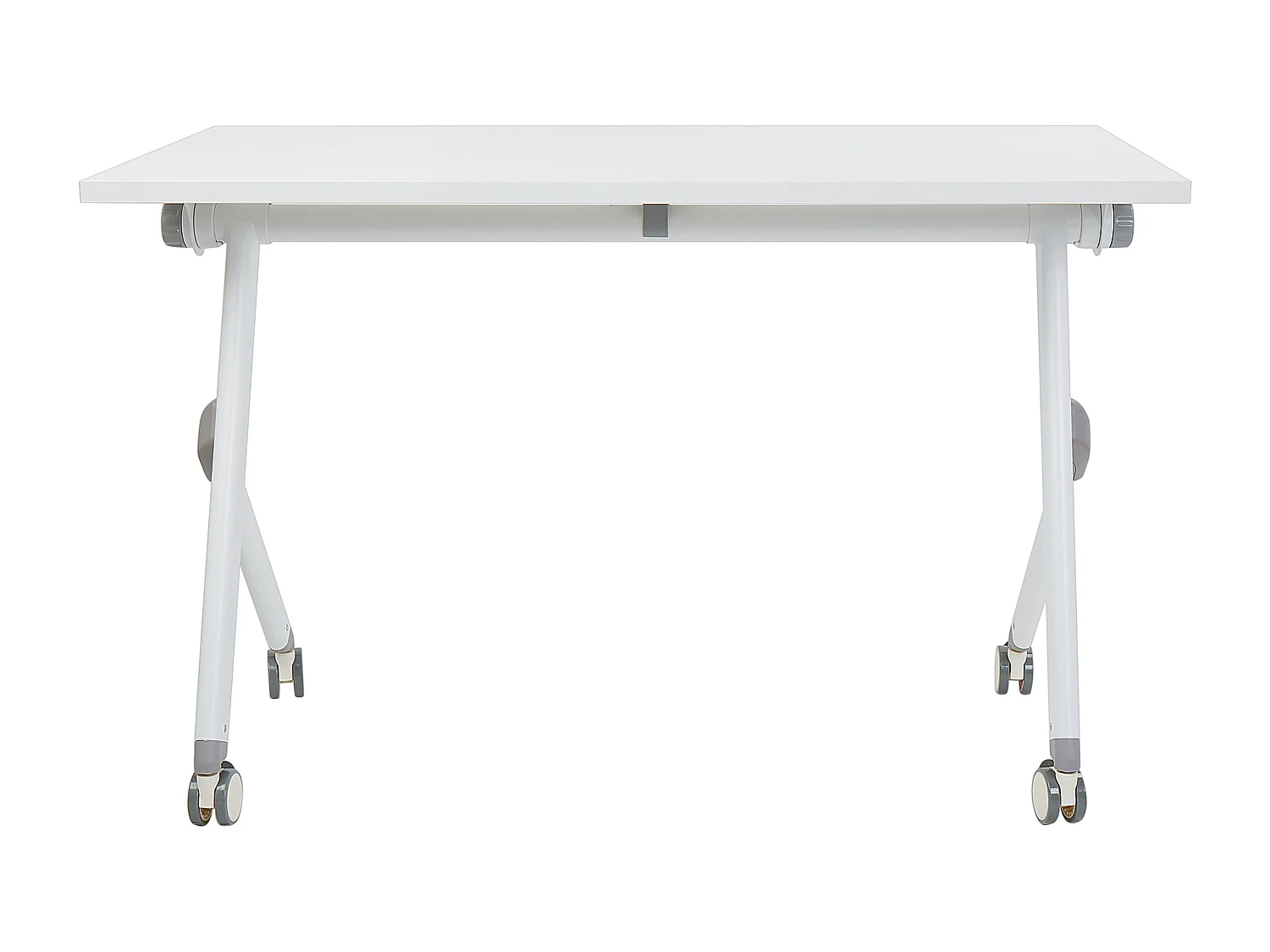 Bureau pliable BENDI Blanc 120 cm 60 cm avec roues