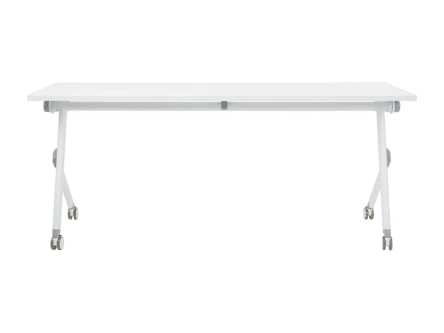 Bureau pliable BENDI Blanc 180 cm 60 cm avec roues