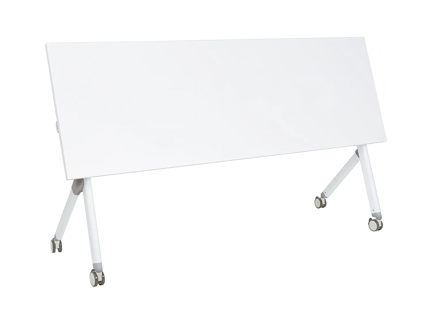 Bureau pliable BENDI Blanc 180 cm 60 cm avec roues