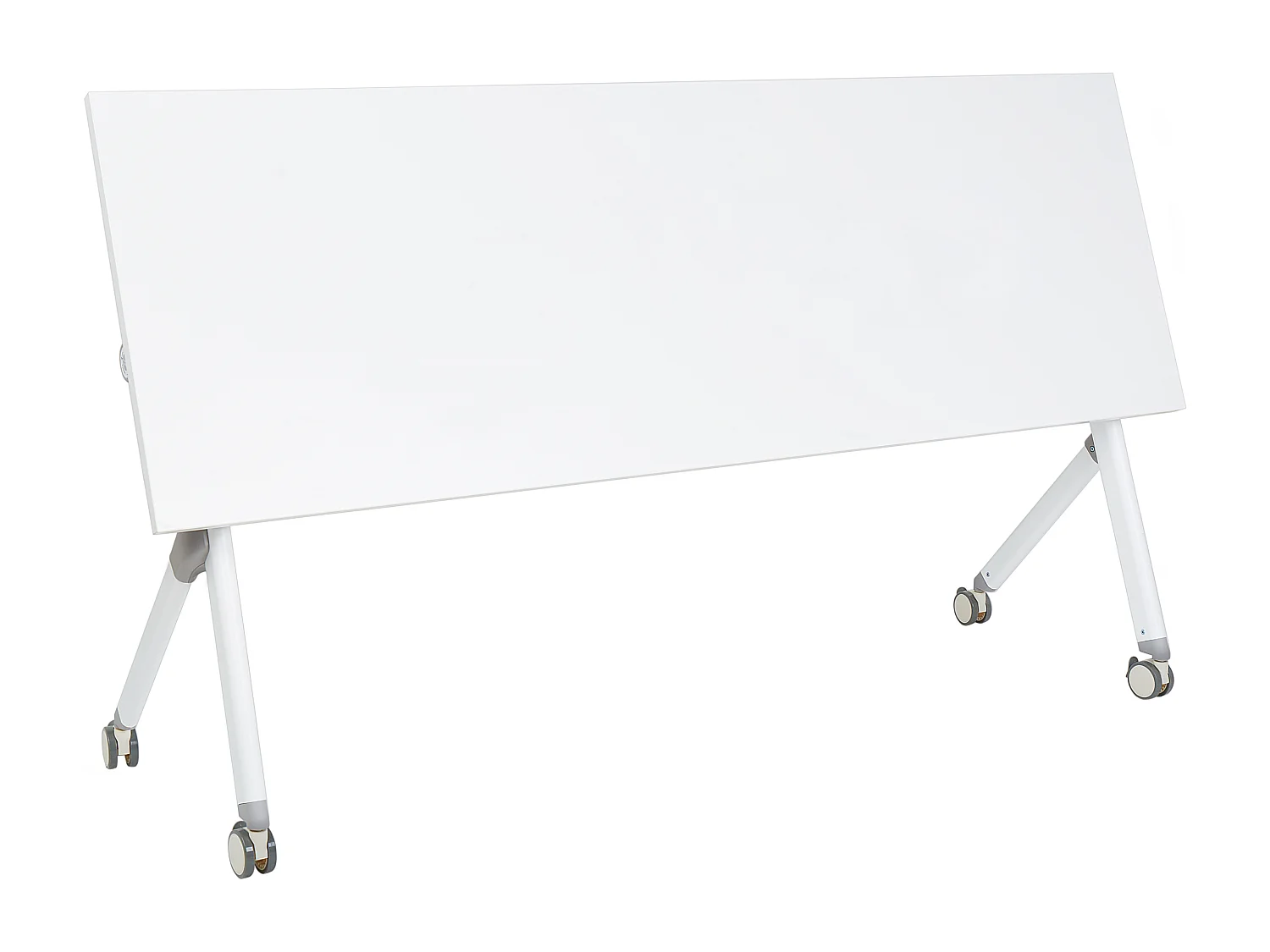 Bureau pliable BENDI Blanc 180 cm 60 cm avec roues