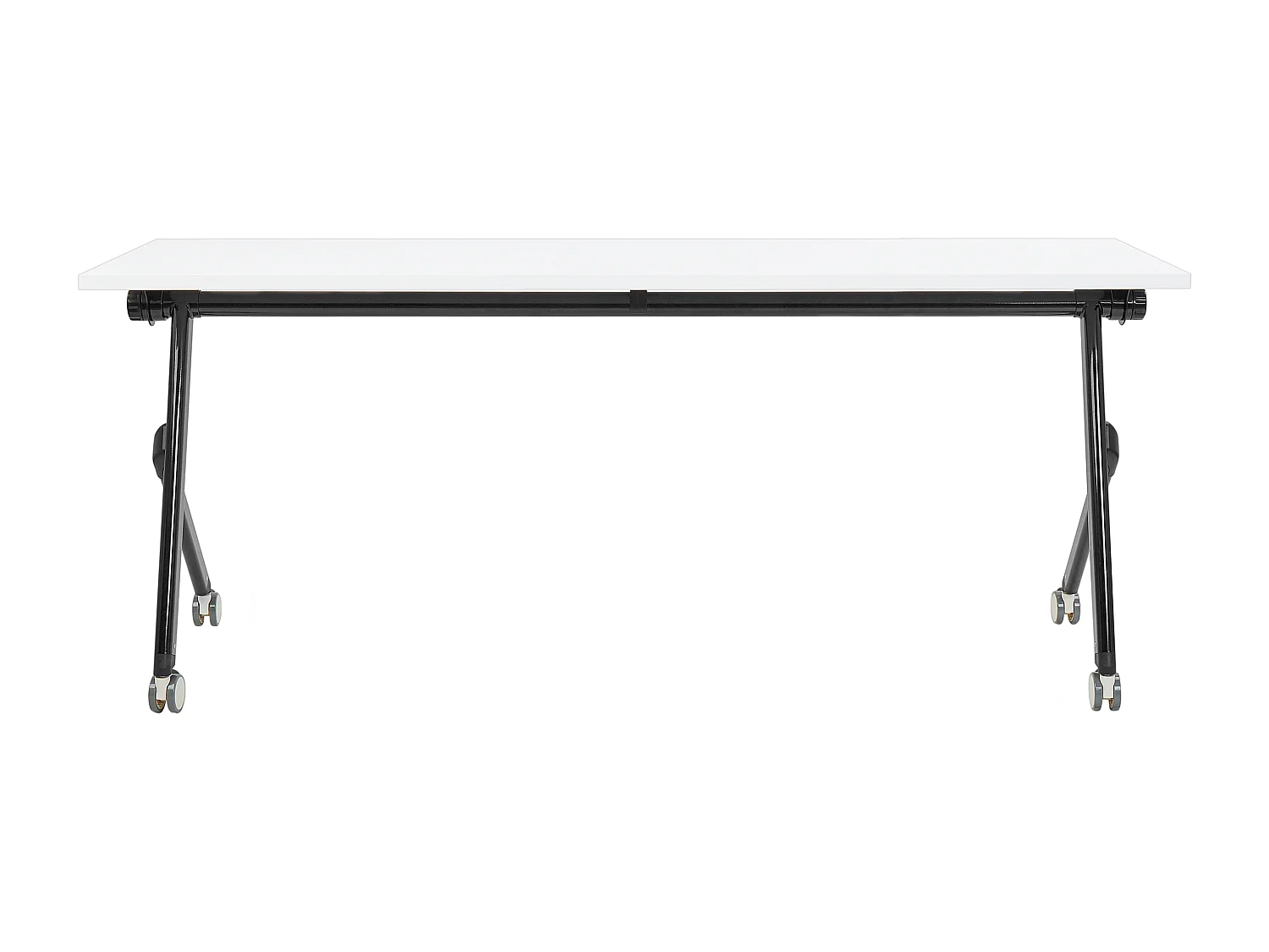 Bureau pliable BENDI Blanc 180 cm 60 cm avec roues