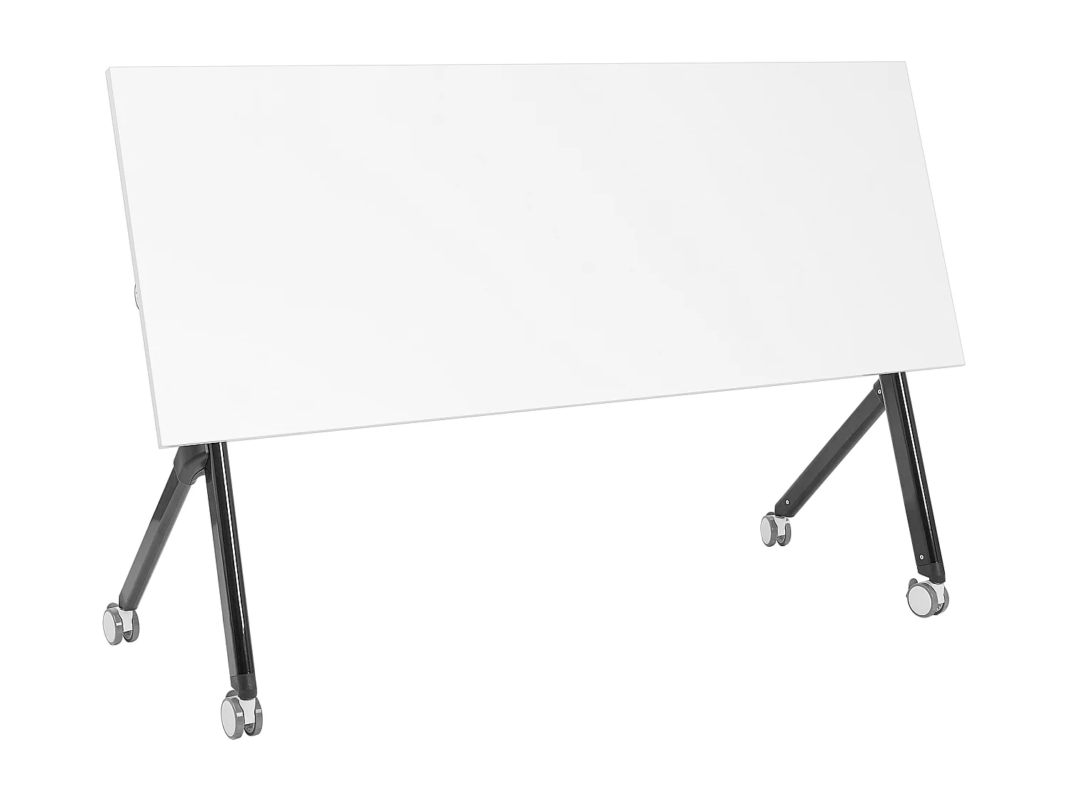 Bureau pliable BENDI Blanc 160 cm 60 cm avec roues