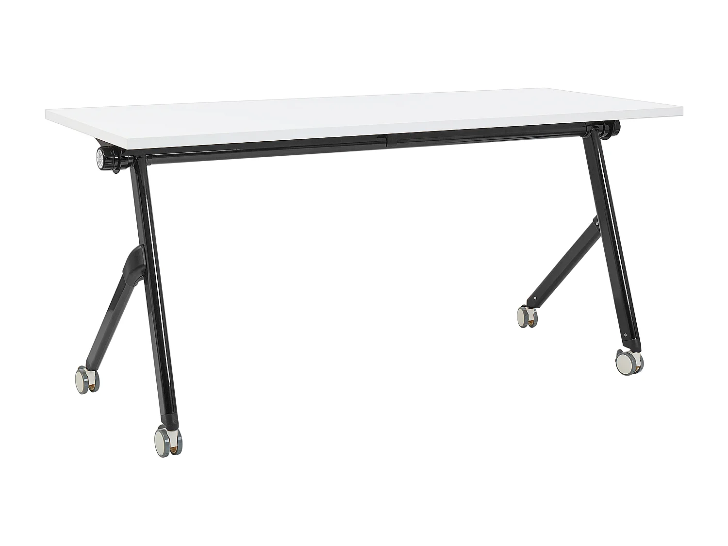 Bureau pliable BENDI Blanc 160 cm 60 cm avec roues