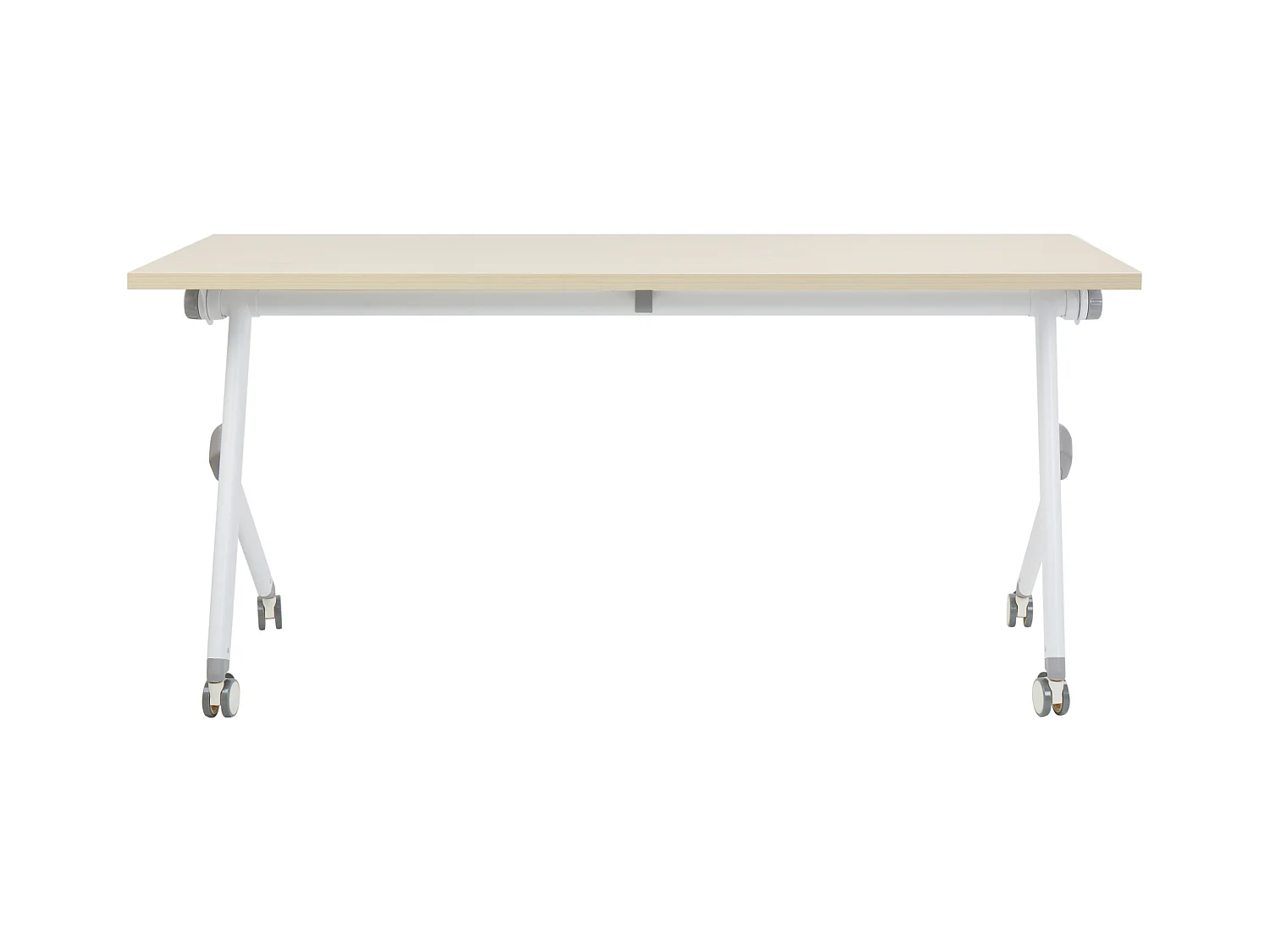 Bureau pliable BENDI Marron clair 160 cm 60 cm avec roues