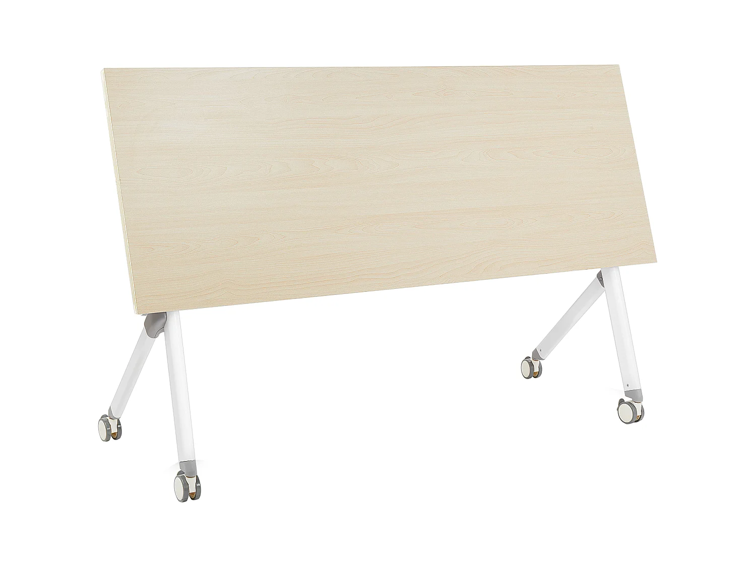 Bureau pliable BENDI Marron clair 160 cm 60 cm avec roues
