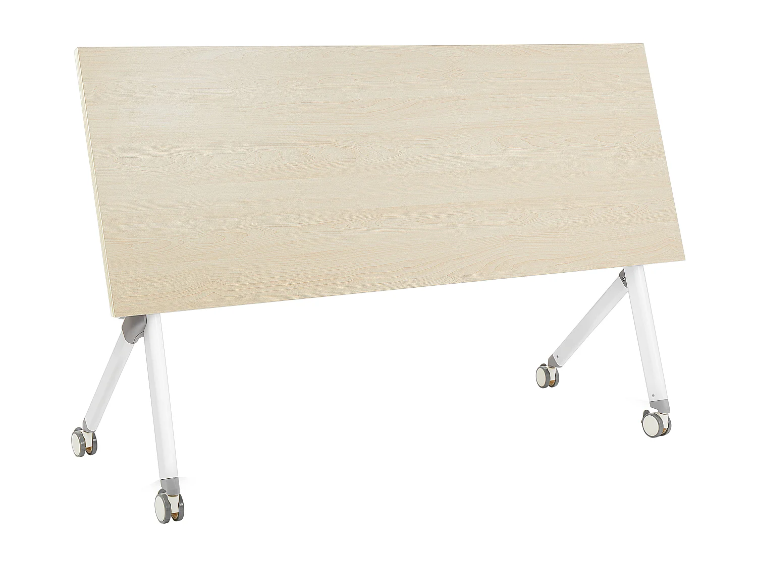 Inklapbaar bureau BENDI Lichtbruin 160 cm 60 cm met wielen