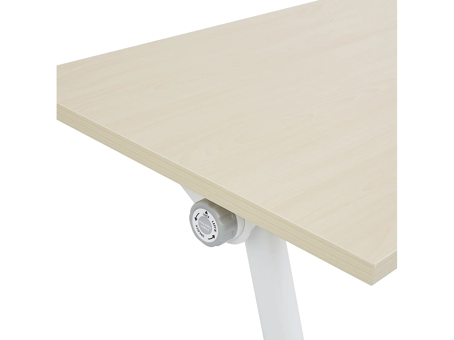 Inklapbaar bureau BENDI Lichtbruin 160 cm 60 cm met wielen