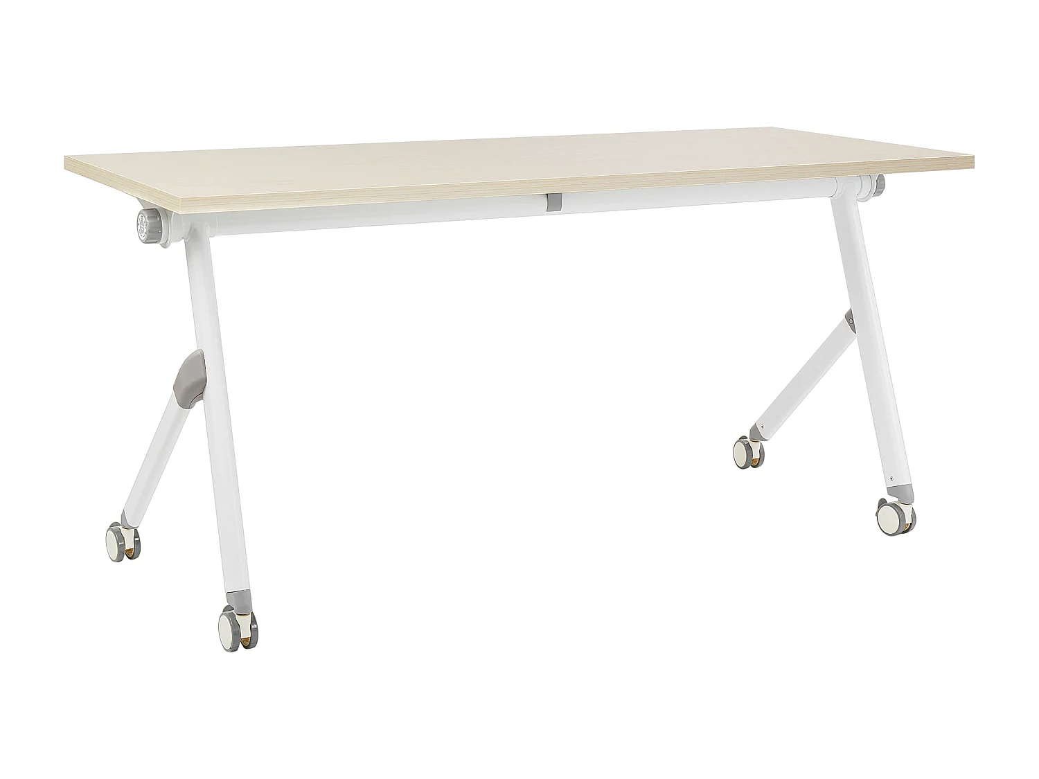 Inklapbaar bureau BENDI Lichtbruin 160 cm 60 cm met wielen