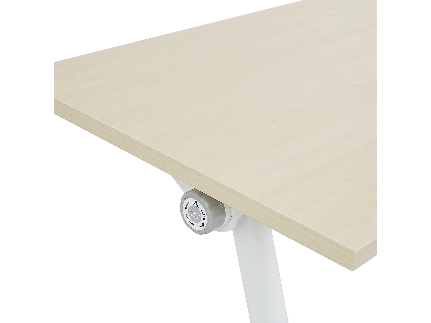 Inklapbaar bureau BENDI Lichtbruin 160 cm 60 cm met wielen