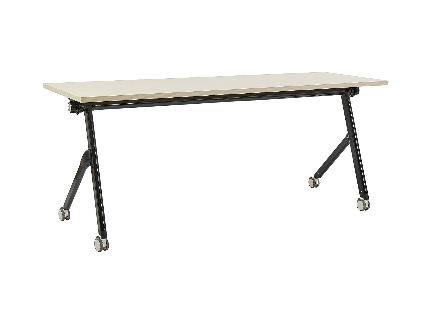 Bureau pliable BENDI Marron clair 180 cm 60 cm avec roues