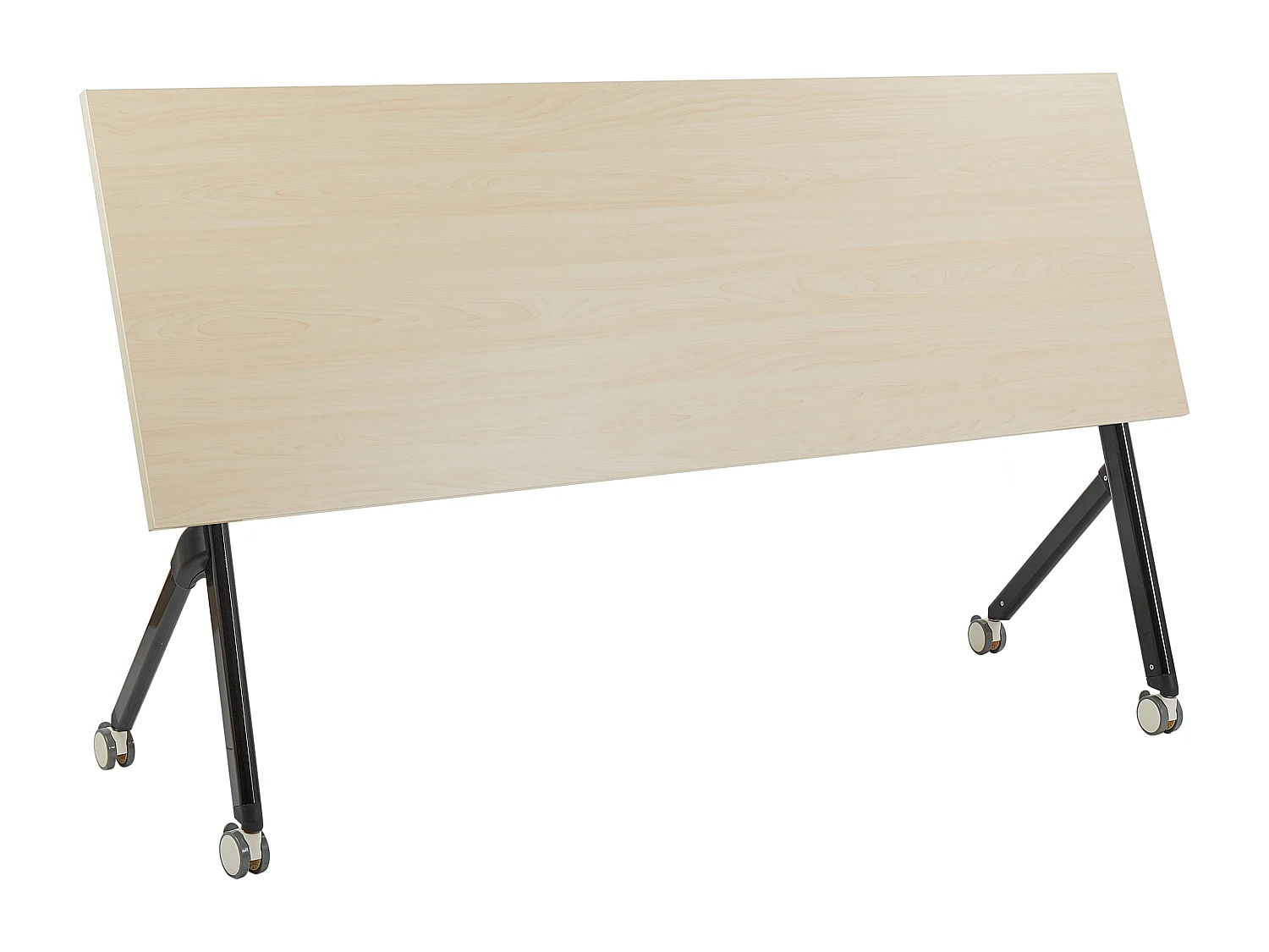 Bureau pliable BENDI Marron clair 180 cm 60 cm avec roues