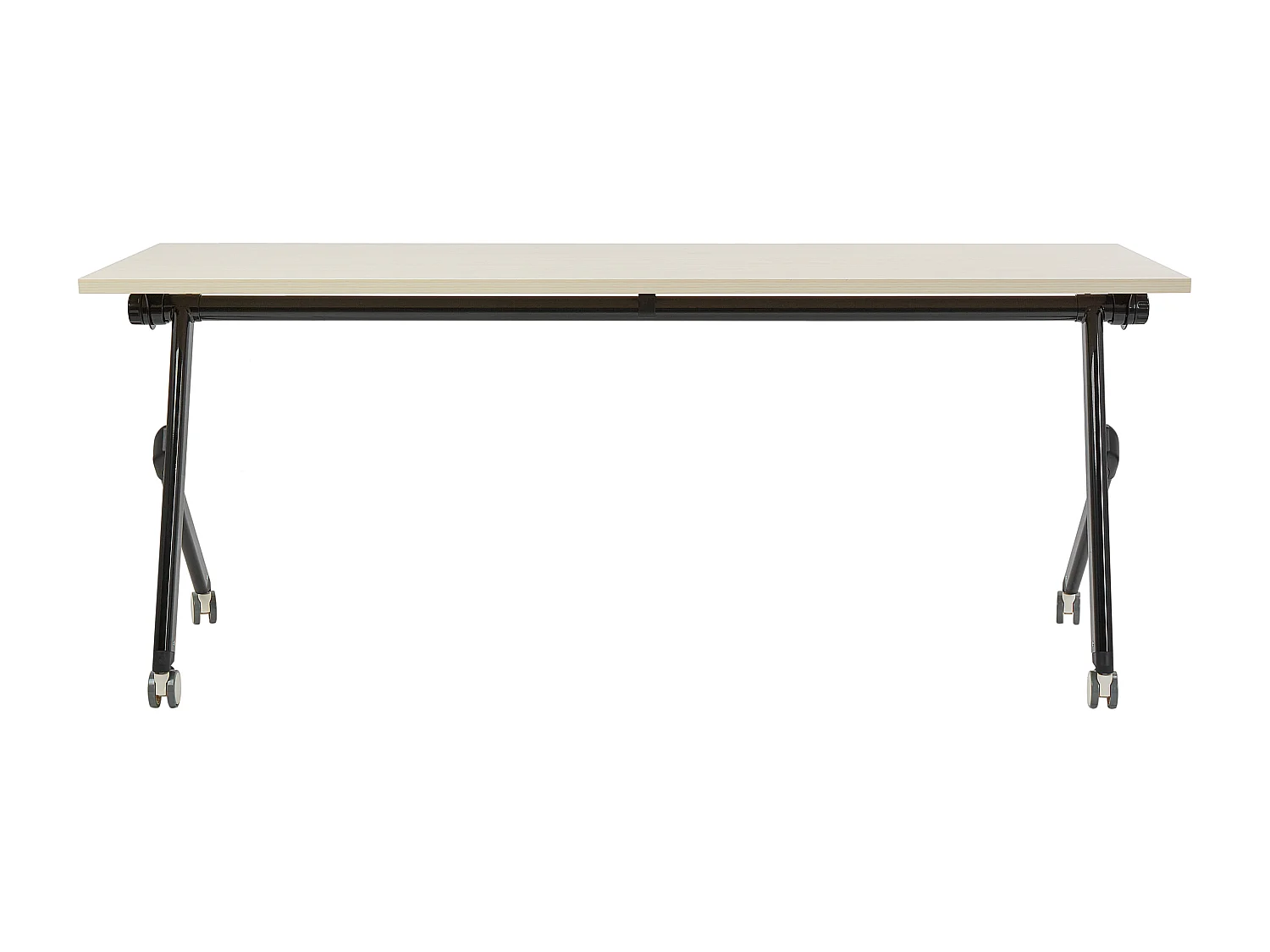 Zusammenklappbarer Schreibtisch BENDI Hellbraun 180 cm 60 cm mit Rädern
