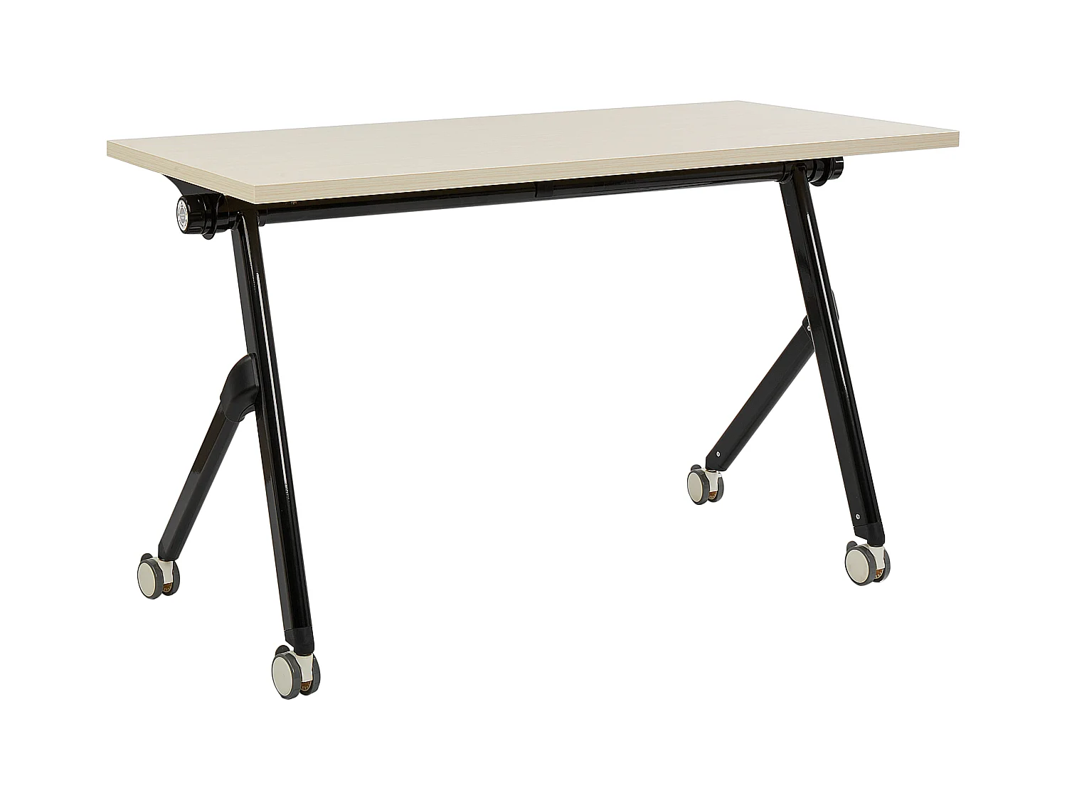 Bureau pliable BENDI Marron clair 120 cm 60 cm avec roues