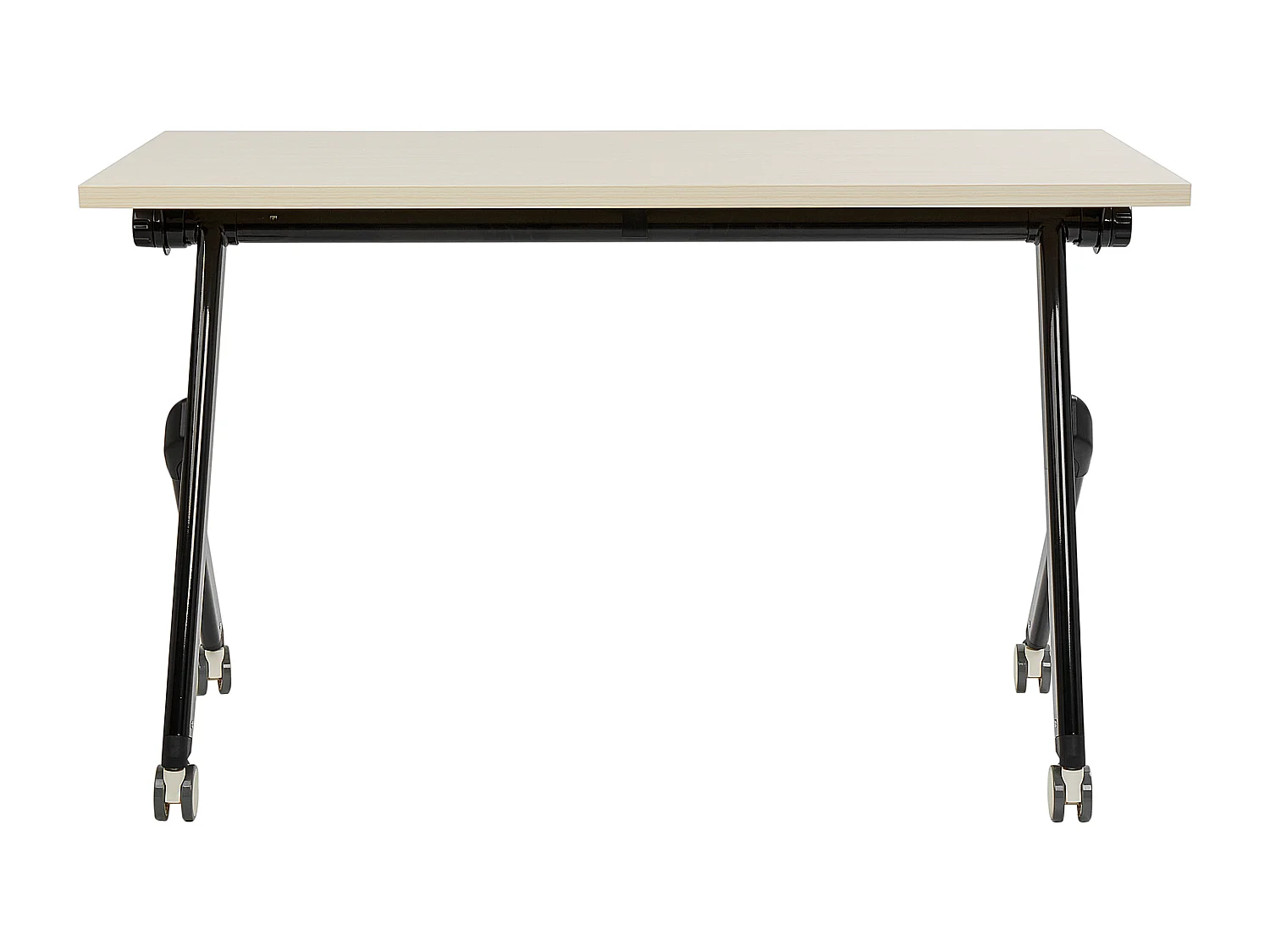 Bureau pliable BENDI Marron clair 120 cm 60 cm avec roues