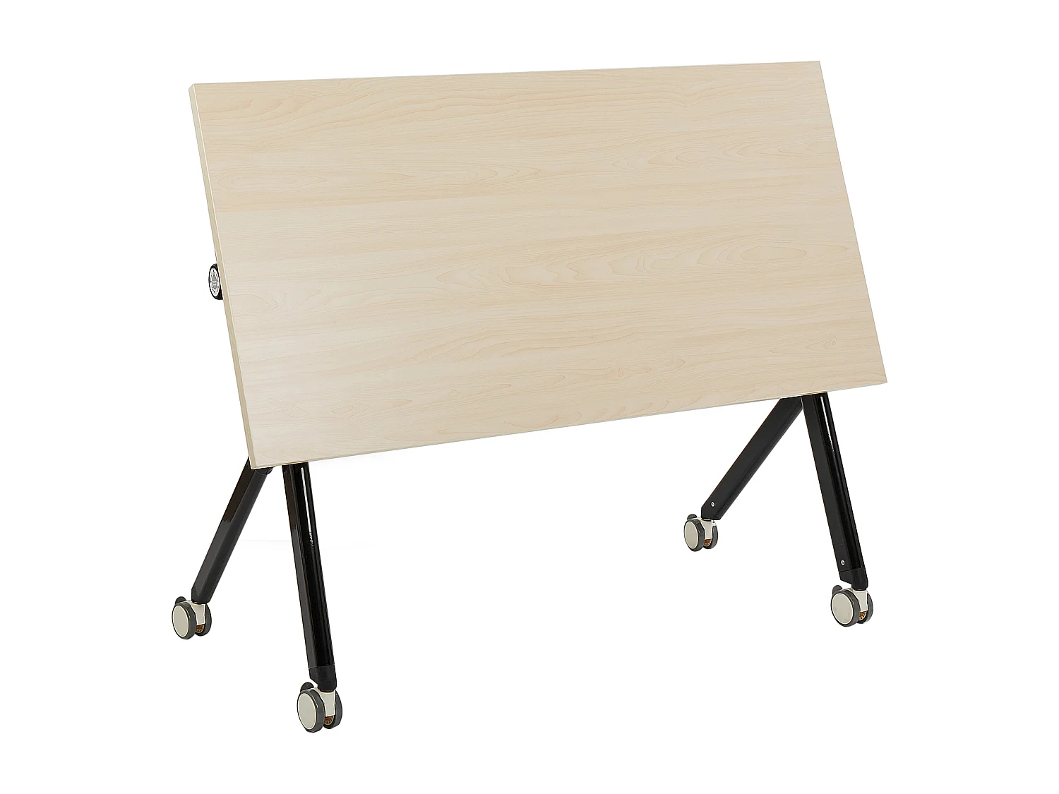 Bureau pliable BENDI Marron clair 120 cm 60 cm avec roues