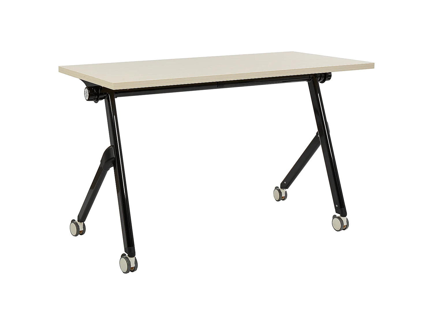 Bureau pliable BENDI Marron clair 120 cm 60 cm avec roues