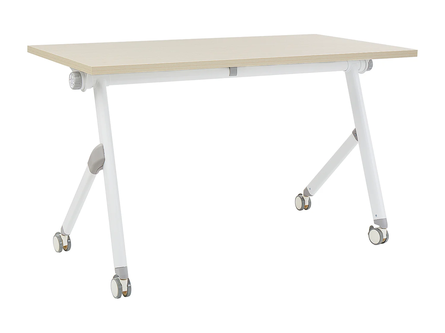 Bureau pliable BENDI Marron clair 120 cm 60 cm avec roues