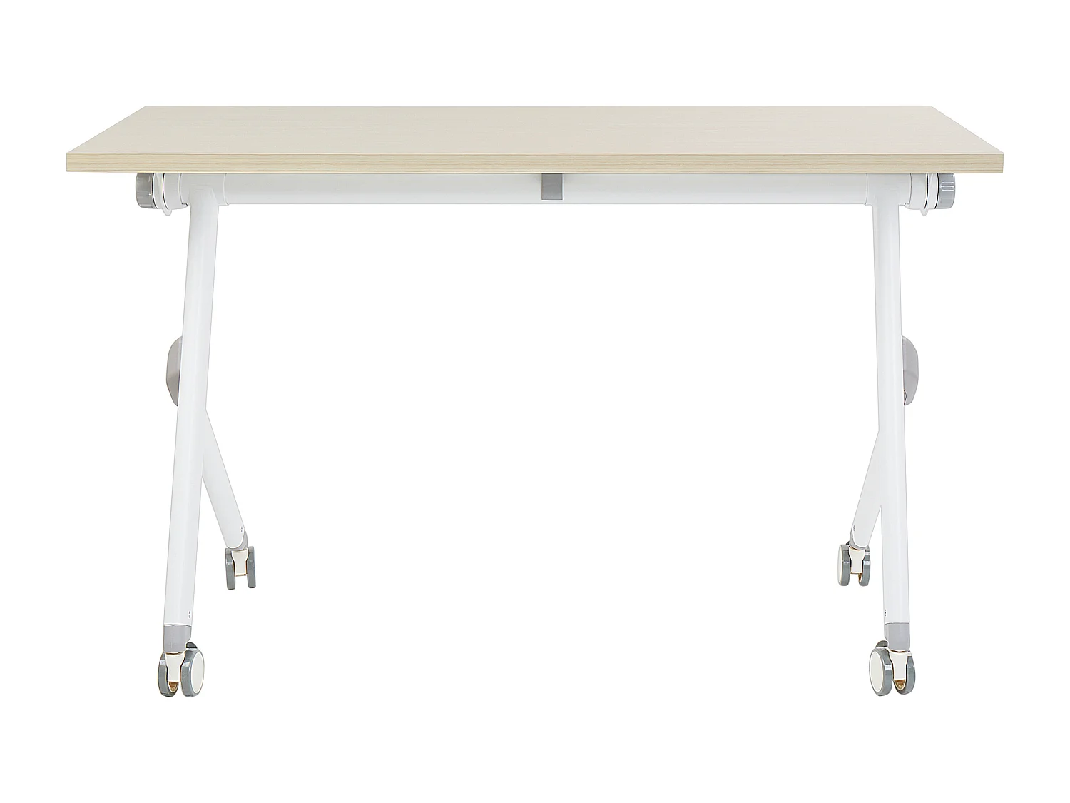 Bureau pliable BENDI Marron clair 120 cm 60 cm avec roues
