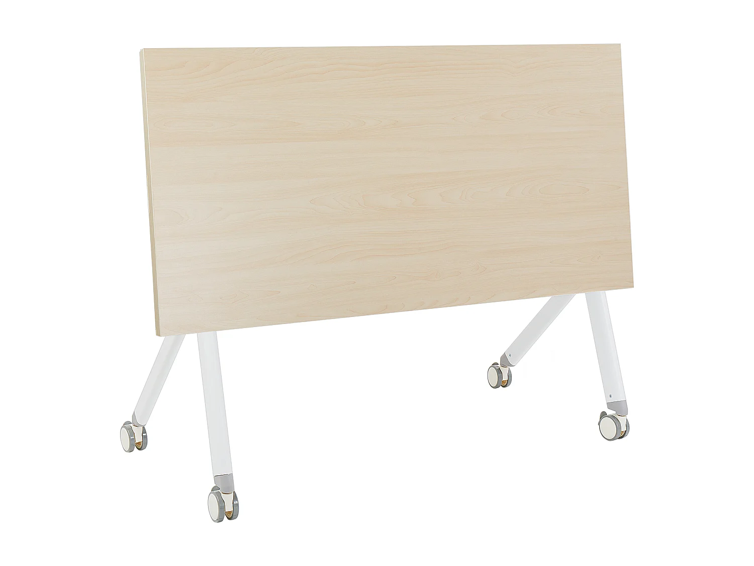 Bureau pliable BENDI Marron clair 120 cm 60 cm avec roues