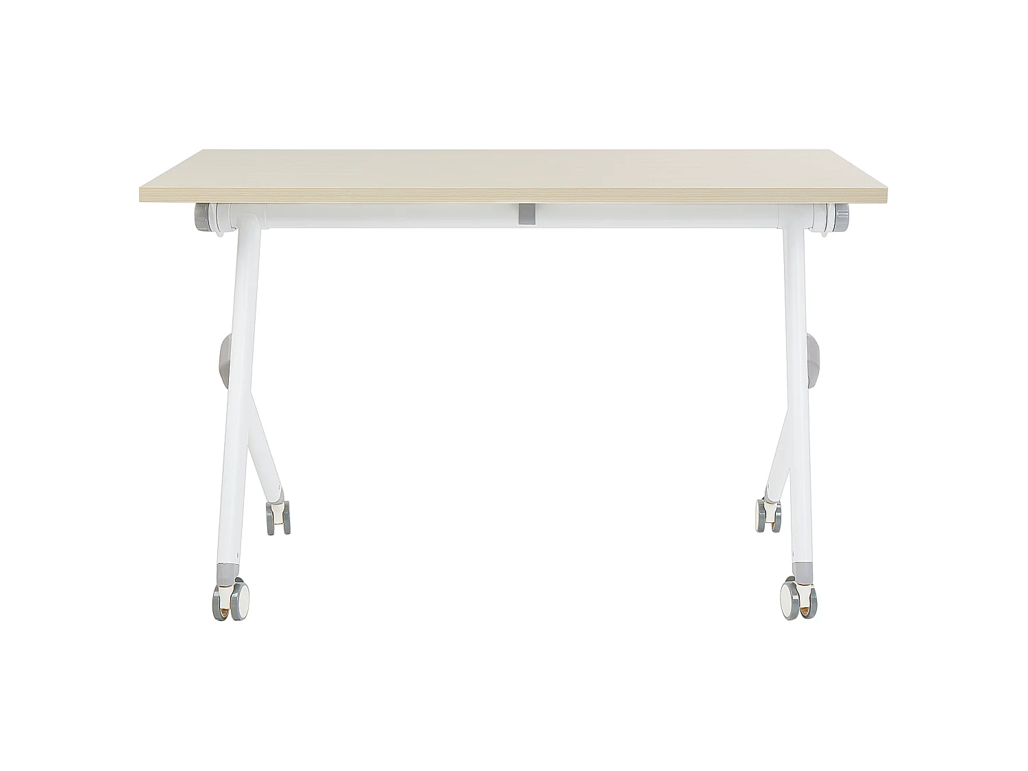 Bureau pliable BENDI Marron clair 120 cm 60 cm avec roues