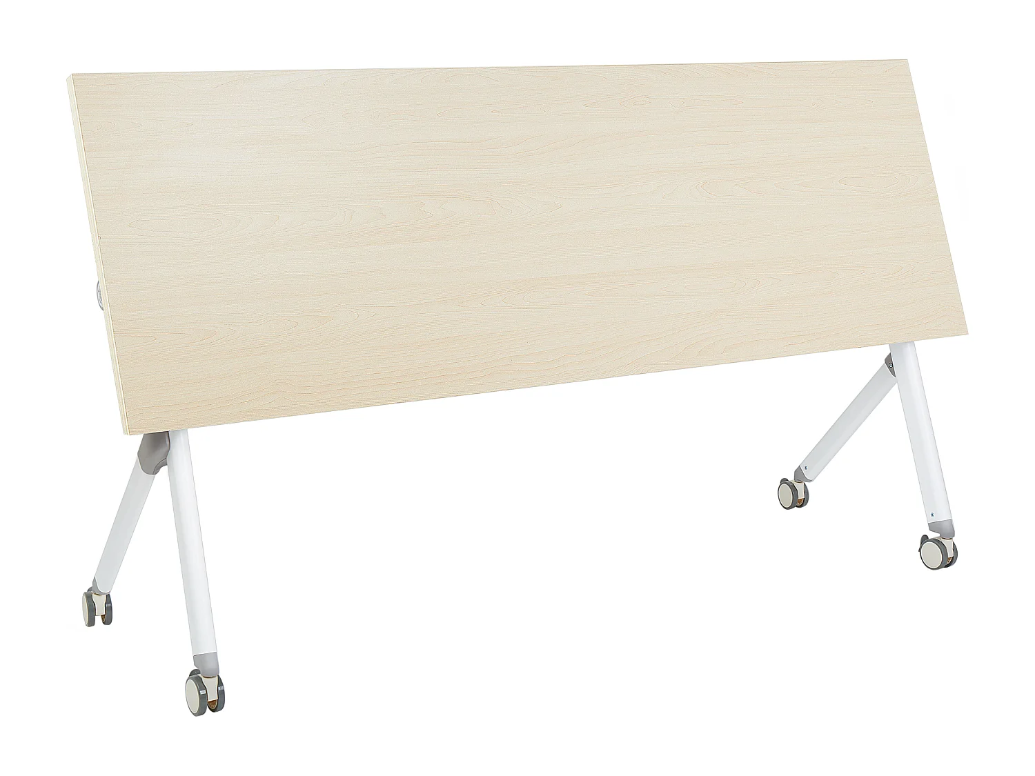Inklapbaar bureau BENDI Lichtbruin 180 cm 60 cm met wielen