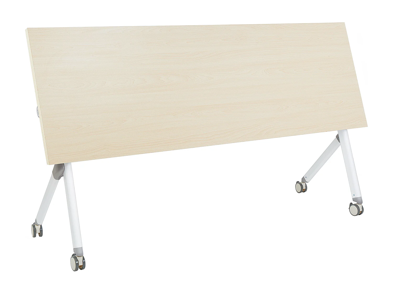 Inklapbaar bureau BENDI Lichtbruin 180 cm 60 cm met wielen