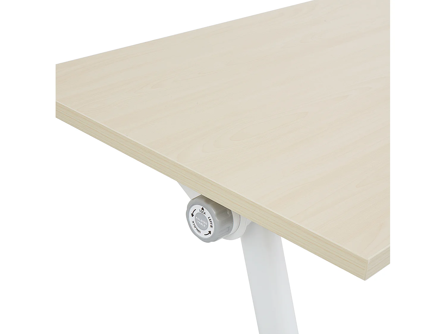 Zusammenklappbarer Schreibtisch BENDI Hellbraun 180 cm 60 cm mit Rädern