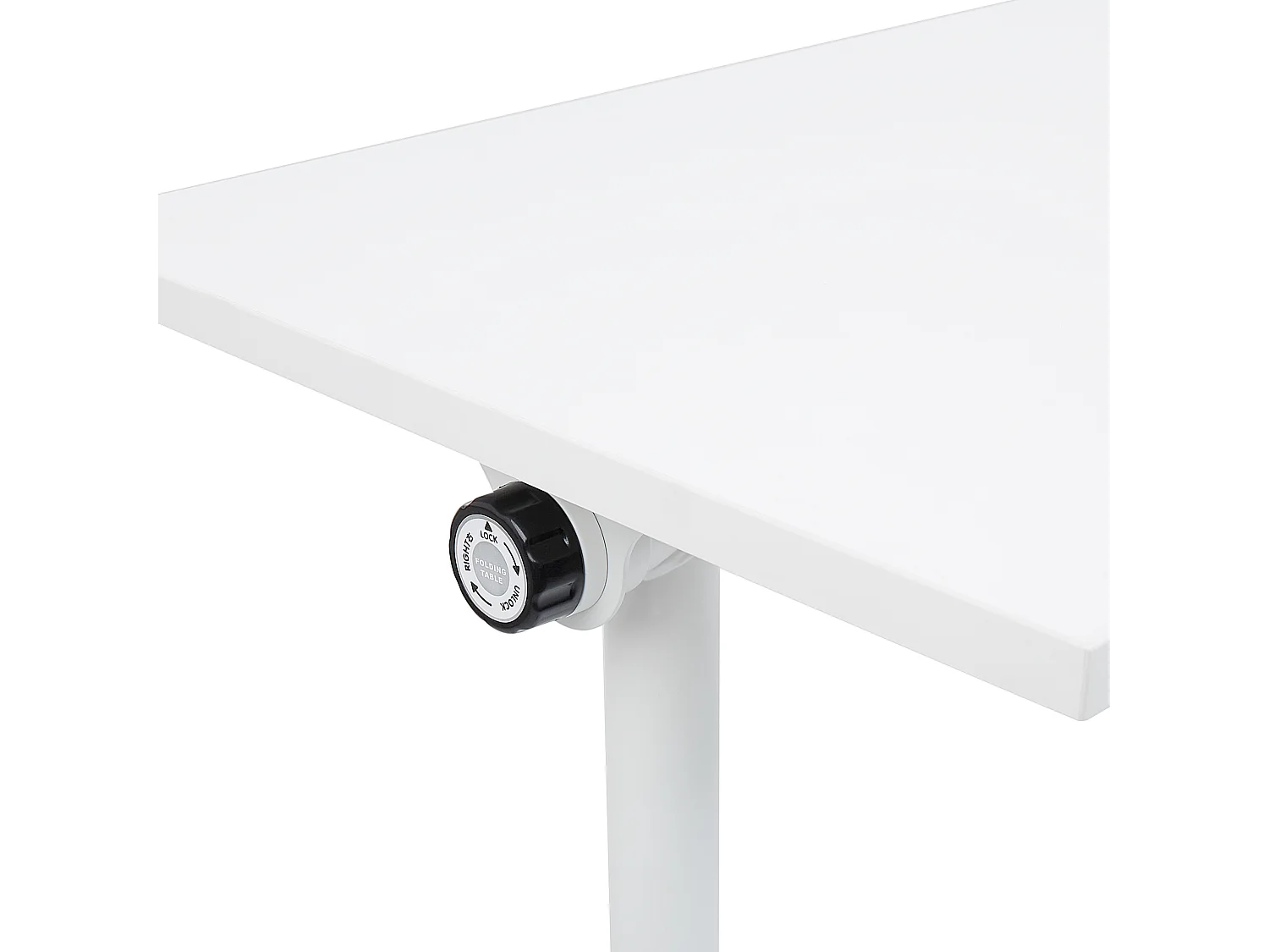 Zusammenklappbarer Schreibtisch BENDI Weiss 160 cm 60 cm mit Rädern