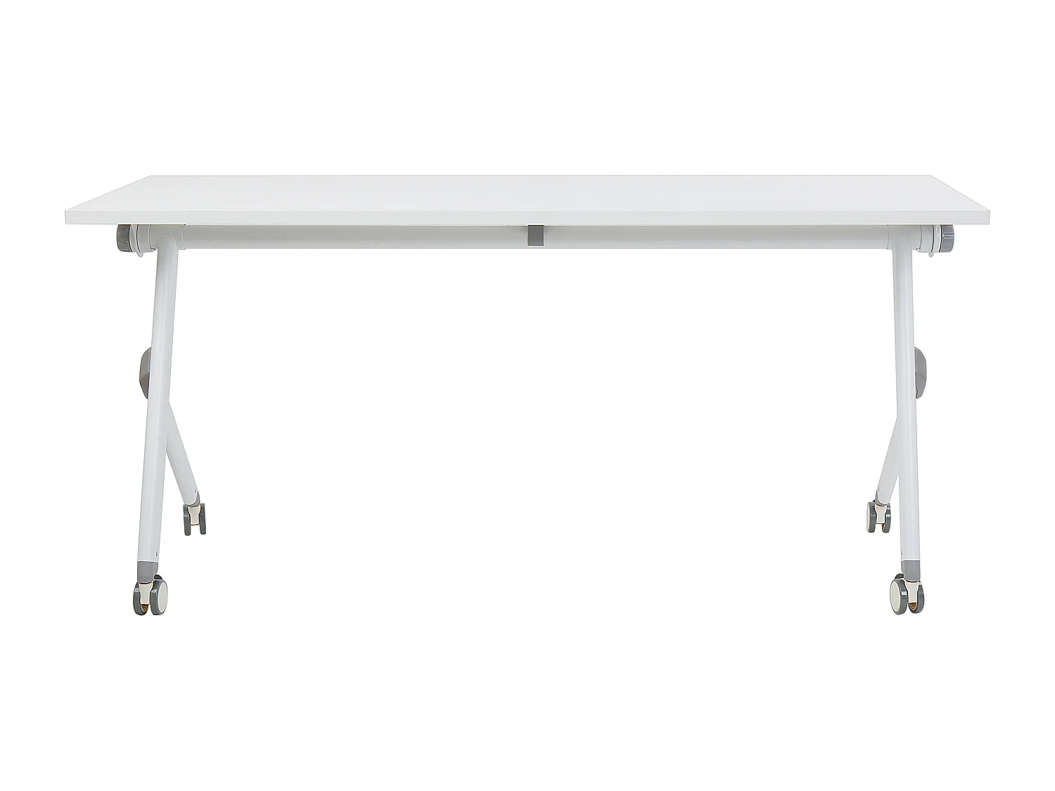 Składane biurko BENDI Biały 160 cm 60 cm Z kółkami