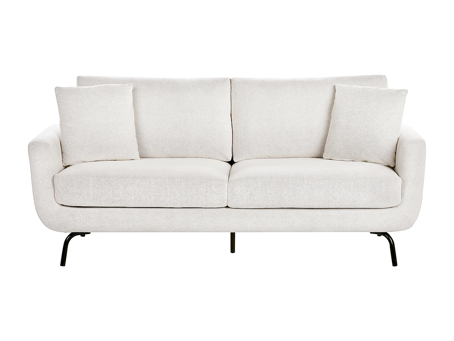 Sofa VESALA Stoff Cremeweiss 3-Sitzer