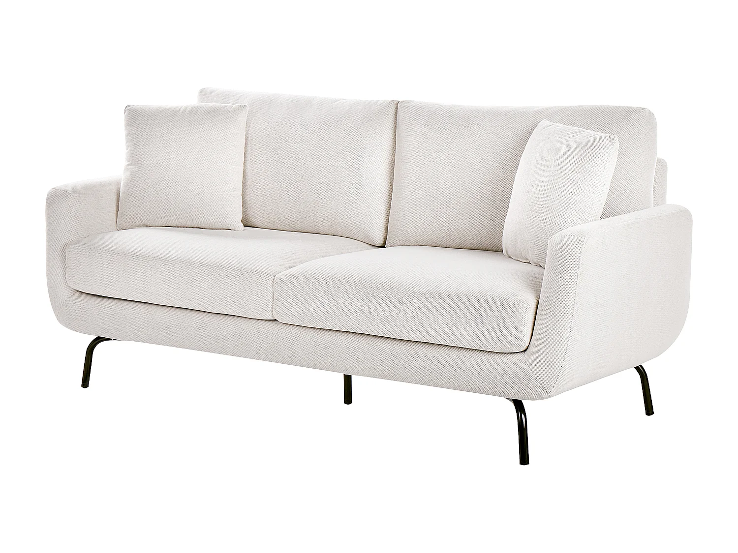 Sofa VESALA Stoff Cremeweiss 3-Sitzer