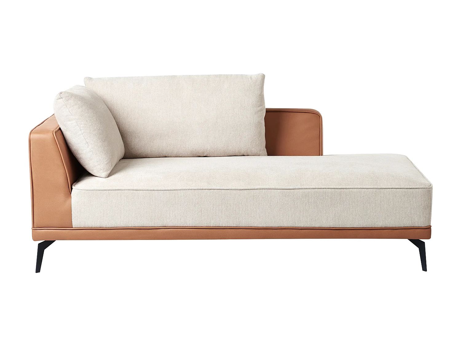 Ecksofa MYKEN Stoff Hellbeige 3-Sitzer linksseitig