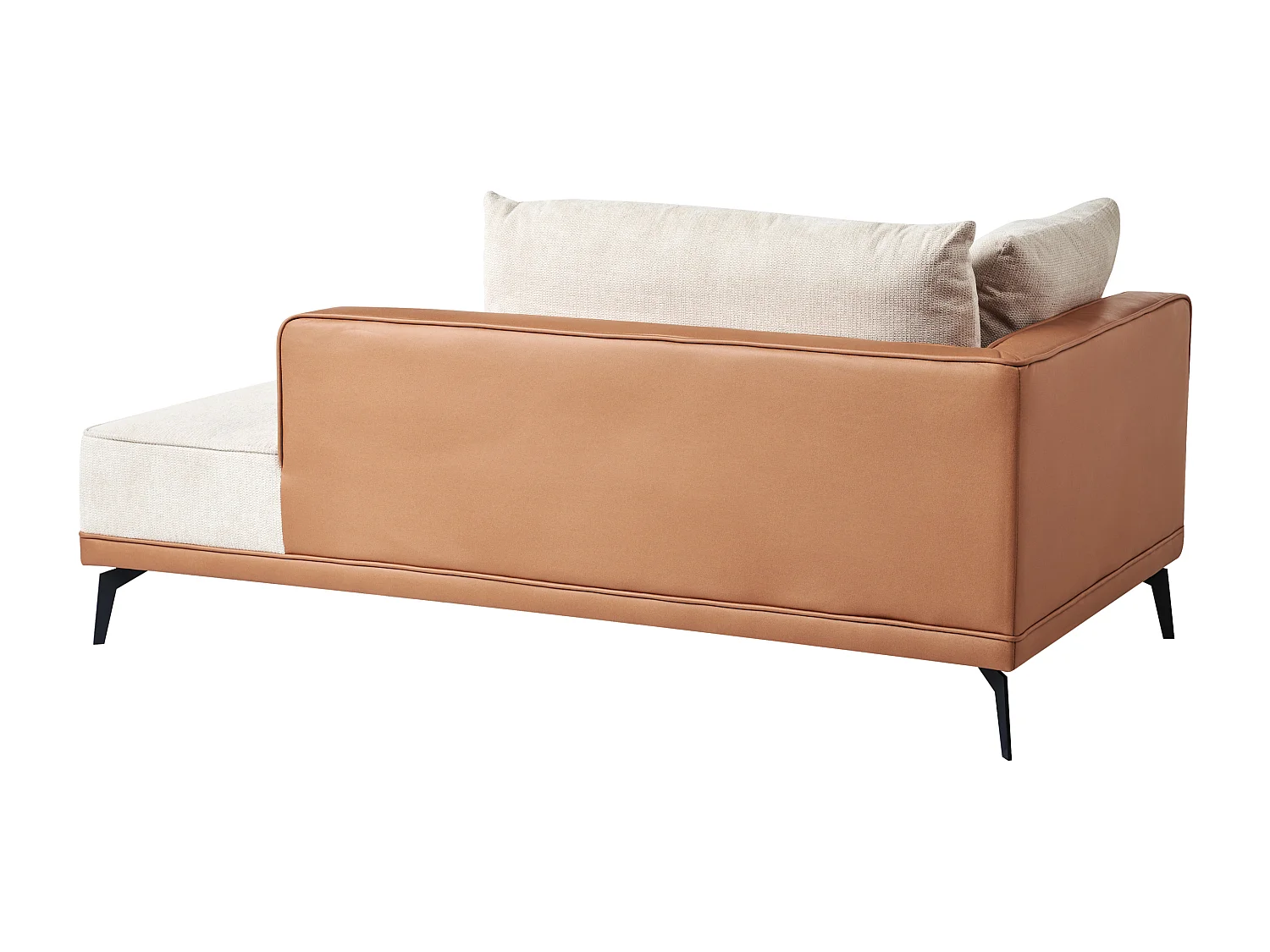 Hoekbank MYKEN Stof Lichtbeige 3-zitter Linkerzijde