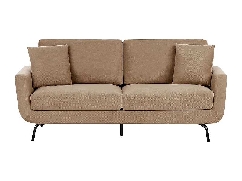 Sofa VESALA Stoff Hellbraun 3-Sitzer