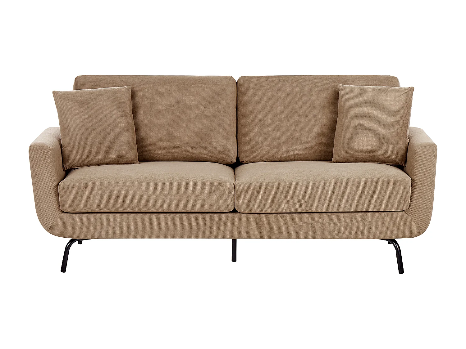 Sofa VESALA Stoff Hellbraun 3-Sitzer