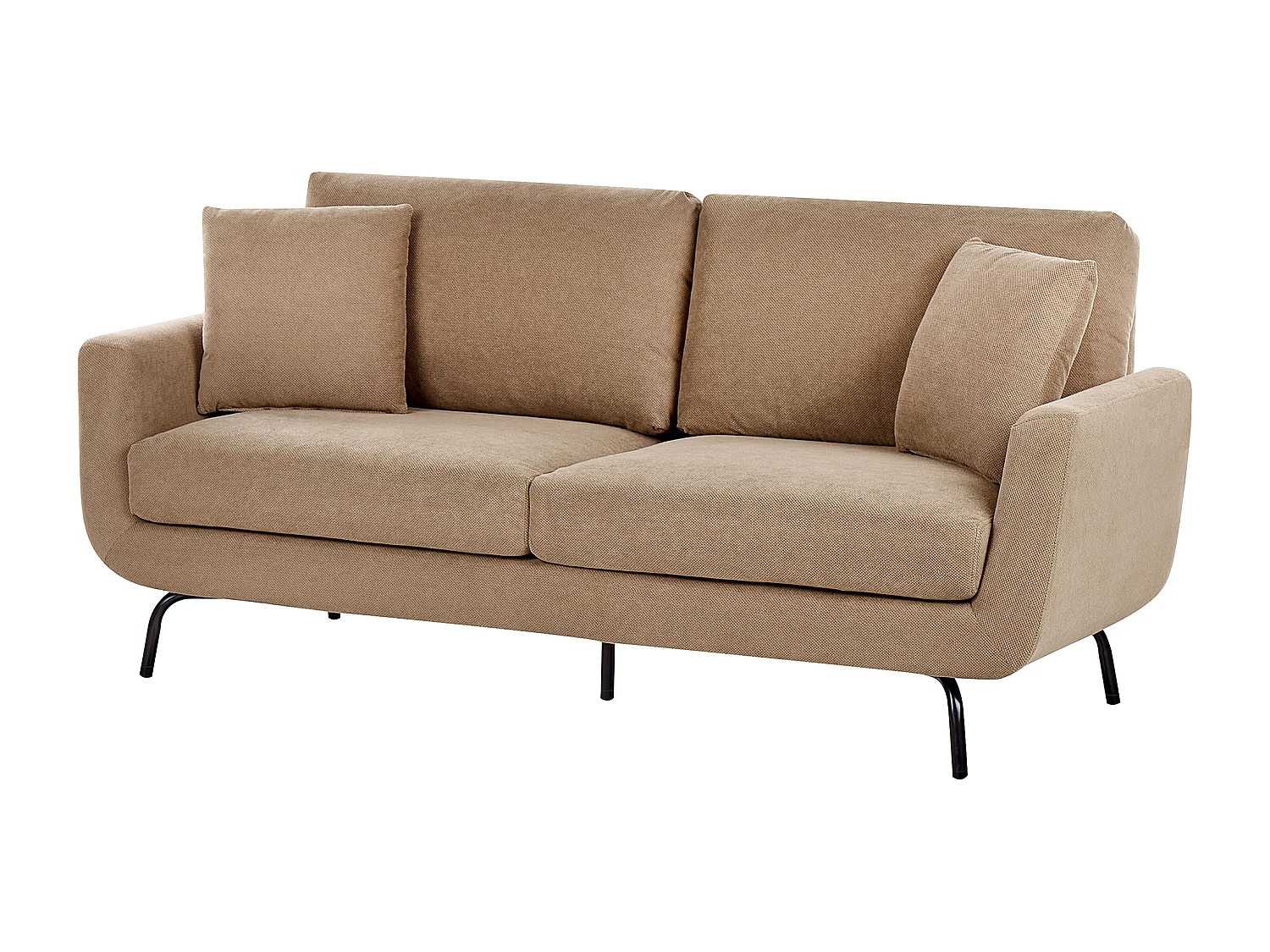 Sofa VESALA Stoff Hellbraun 3-Sitzer