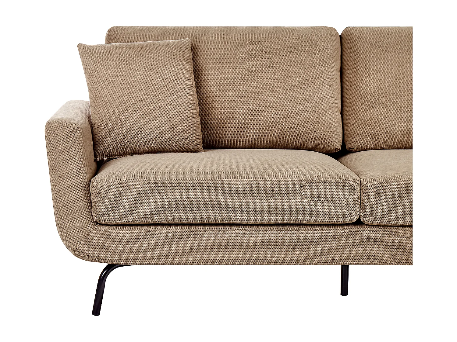 Sofa VESALA Stoff Hellbraun 3-Sitzer